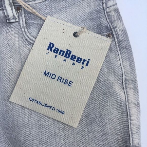 Ranbeeri Jeans Grey Stone Washed Denim Shorts. - Picture 2 of 11